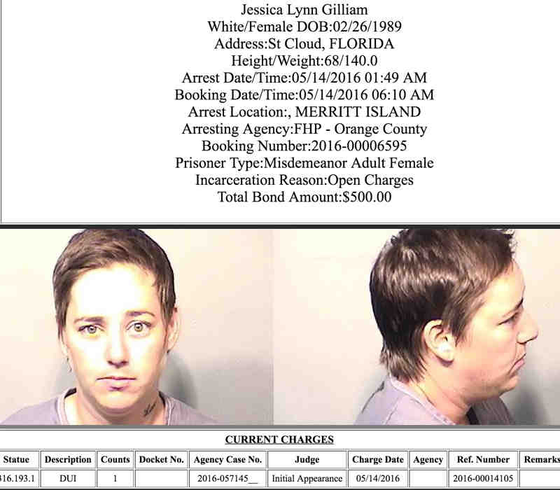 jessica, gilliam, bcso, mugshot